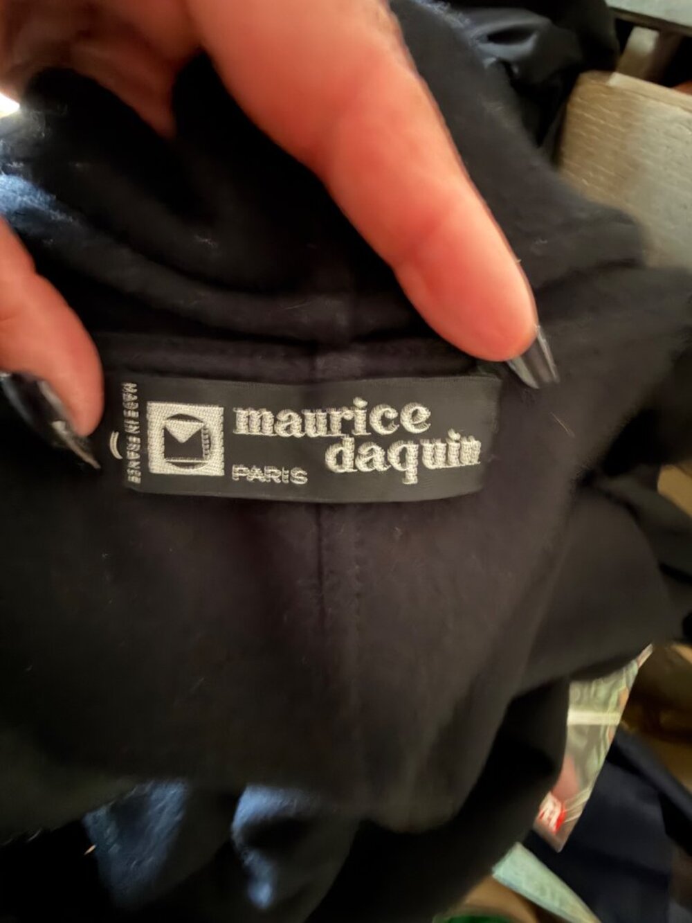 Maurice Daquin Vintage Black Open Front Cape Women’s One Size - Picture 10 of 11